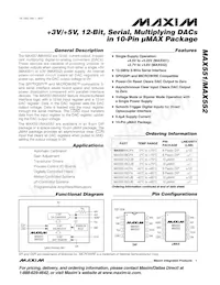 MAX552BEUB+T Datasheet Cover