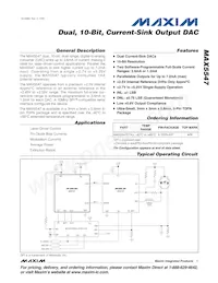 MAX5547ETA+T Datasheet Cover