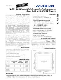 MAX5874EGK+TD Datasheet Cover