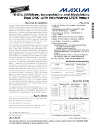 MAX5898EGK+TD Datenblatt Cover