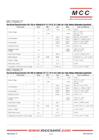 MC7909CT-BP Datasheet Pagina 2