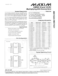 MX7521TD Datasheet Cover