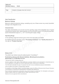 PEB2075N-V13TR Datasheet Page 2