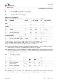 TLE72742GATMA1 Datasheet Page 6