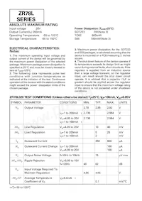ZR78L052GTA Datasheet Page 2