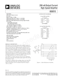 AD8010ARZ-16-REEL7 Datasheet Copertura
