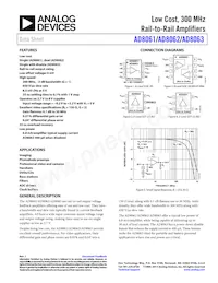 AD8063ARTZ-R2 Datenblatt Cover