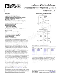 AD8278ARZ-RL Datasheet Cover