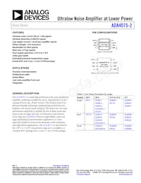 ADA4075-2ACPZ-RL Datasheet Cover