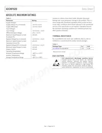 ADCMP609BRMZ-REEL Datasheet Page 4
