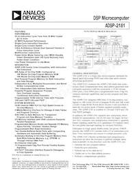 ADSP-2181KSTZ-160數據表 封面