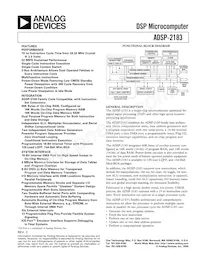 ADSP-2183KCAZ-210 Datenblatt Cover