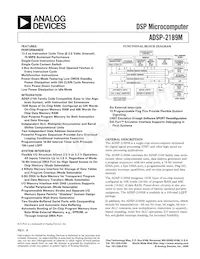 ADSP-2189MKCAZ-300 Datenblatt Cover