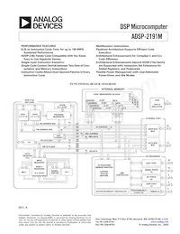 ADSP-2191MKCA-160 Datasheet Copertura