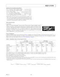 ADSP-2191MKCA-160數據表 頁面 19