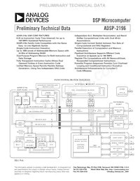 ADSP-2196MKSTZ-160 Datenblatt Cover