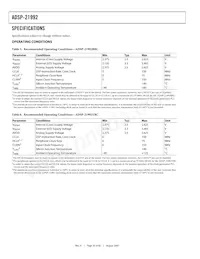 ADSP-21992YBC Datasheet Page 20