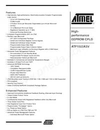 ATF1502ASV-15JI44 Datenblatt Cover