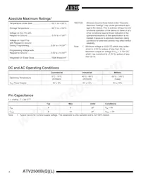 ATV2500BQL-25PI Datasheet Page 4