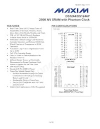 DS1244WP-120IND+數據表 封面