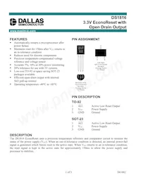 DS1816-10+T Datasheet Cover