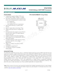 DS2165QN/T&R Datasheet Cover