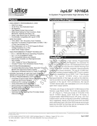 ISPLSI 1016EA-200LJ44 Datasheet Cover