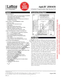 ISPLSI 2064A-80LT100I Datasheet Cover