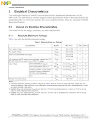 KMPC8323ZQAFDC Datasheet Page 6