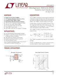 LTC6907HS6#TRPBF Datasheet Cover