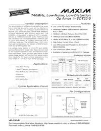 MAX4305EUK-T Datenblatt Cover