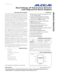 MAX6392KA17+ Datenblatt Cover