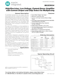 MAX9934FART+TG0Y Datasheet Cover