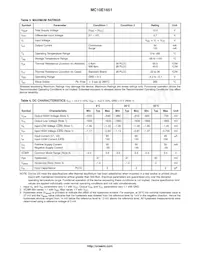 MC10E1651FNR2G Datasheet Page 3