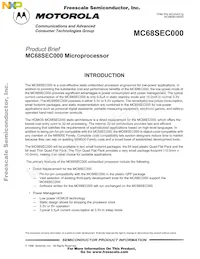 MC68SEC000AE16 Datasheet Cover