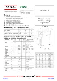 MC7805CT-BP Datenblatt Cover