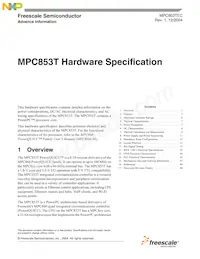 MPC853TZT66A數據表 封面