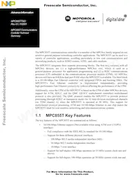 MPC855TCVR66D4 Datenblatt Cover