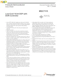 MSC7115VM1000 Datenblatt Cover