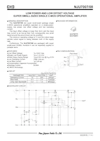 NJU7007F3-TE1 Datasheet Cover