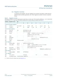 PCF2123BS/1 Datasheet Page 8
