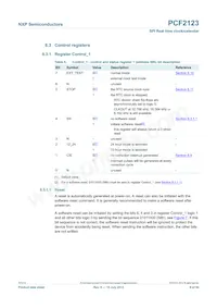 PCF2123BS/1 Datasheet Pagina 9