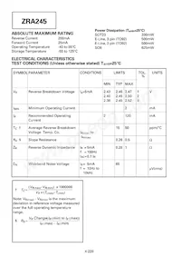 ZRA245F03TA Datasheet Page 2