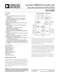 ADV7520NKBBCZ-80 Datasheet Cover