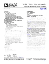 ADV7604BBCZ-5P Datenblatt Cover