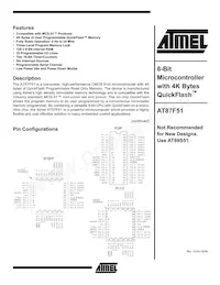 AT87F51-24PI Datenblatt Cover