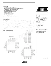 AT89C51-24PI Datenblatt Cover
