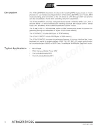 AT89C51SND2C-7FTUL Datasheet Page 2