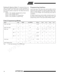 AT89C52-16JI Datasheet Page 14