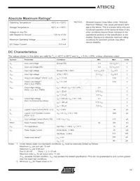 AT89C52-16JI數據表 頁面 17
